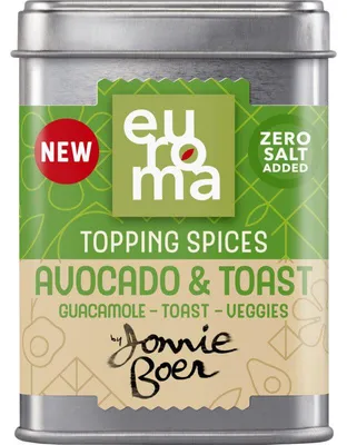Obrázok produktu pre Euroma Topping Spices Avokádo & Toast 38g – Pikantná zmes na avokádo a toasty