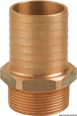 Immagine prodotto di GUIDI Raccordo per tubo flessibile maschio in ottone 1" x 25 mm Osculati 17.568.17