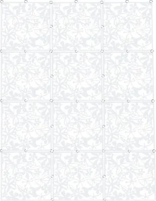 Produktbild von Hängende Trennwand-Paneele - Raumteiler - 12-teiliges Set - ABS-Kunststoff - DIY Modulare Wanddekoration - Für Schlafzimmer/Wohnzimmer/Esszimmer - Weiß