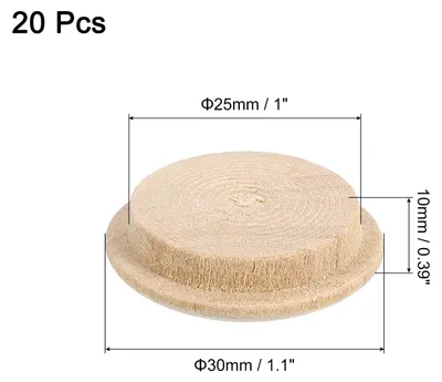 Produktbild von Holzlochstopfen, 20 Stš¹ck 30x25mm Abdeckkappen fš¹r Bohrl?cher Runde Kopf Hartholz Schraubenabdeckung Schraubenlochstopfen fš¹r M?bel Tische Stš¹hle Schr?nke Bastelprojekte