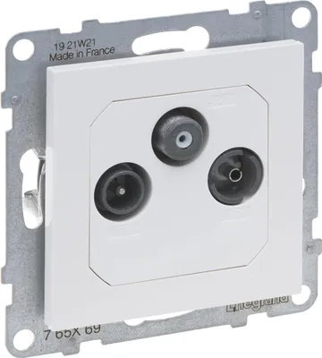 Produktbild von Legrand 765169 SEANO Enddose TV-R-SAT f. HD-TV in der Farbausführung Ultraweiß