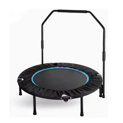 Produktbild von Faltbares Mini-Fitness-Trampolin – Mini-Trampolin – Sporttrampolin – Für Indoor-Übungen & Workout – 101 cm mit Verstellbarem Haltegriff – Maximale Bel