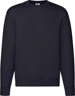 Image de Fruit of the Loom - Sweat-shirt "Premium" à empiècement pour homme FK2438 (L) (Bleu marine)