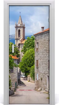 Produktbild von Tulup Türaufkleber 85x205 cm Dekorative Aufkleber Selbstklebend Wasserdichte Tapete Abnehmbar Schlafzimmer Wohnzimmer Wohnkultur - Stadtstraße -Autoadeziv