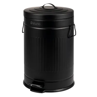 Obrázok produktu pre eluno VINTAGE odpadkový kôš, pedálový kôš, objem 20 litrov, z čierneho kovu