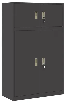 Immagine prodotto di vidaXL Armadietto portaoggetti, 2 pezzi, nero, 90 x 40 x 145 cm, acciaio