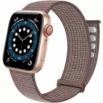 Produktbild von Stravo Nylon Klettverschluss Armband Verstellbar Sportlich Atmungsaktiv für Apple Watch 38/40/41/42mm Series 1-11, SE 1/2/3 - Nebelviolett