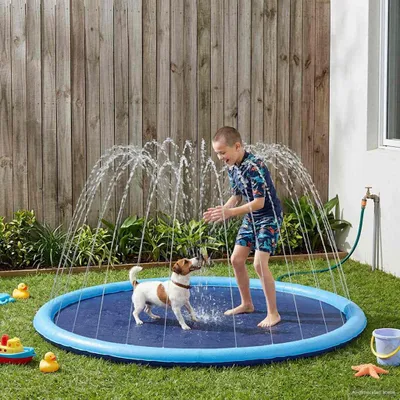 Produktbild von Planschbecken für Kinder und Hunde Blau Ø200 x 9 cm PVC