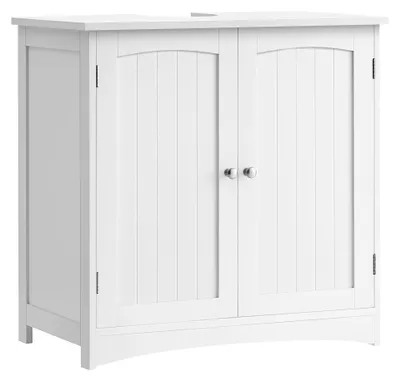 Produktbild von VASAGLE Waschbeckenunterschrank, Unterschrank, Badezimmerschrank, 40 x 70 x 70 cm, 2 Türen, Badschrank, höhenverstellbare Ablage, weiß BBC011W01