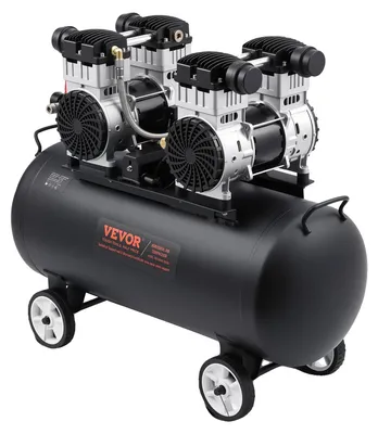 Image de Compresseur d'air VEVOR, réservoir en acier de 20 gallons, 4 CV, 14,6 CFM à 90 PSI, compresseur d'air sans huile et pression max. 125 PSI, compresseur portable ultra silencieux de 78 dB, pour la réparation automobile, le gonflage des pneus