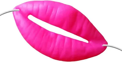 Productafbeelding van Grappige Lippen Rekwisieten - Worst Mond Kostuum - Feestelijke Fun - Ademend Rubber - 10 cm - Rood