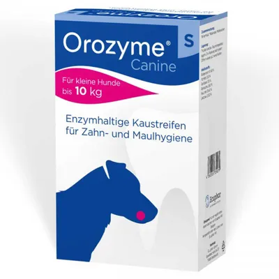 A product box for dog dental chews.