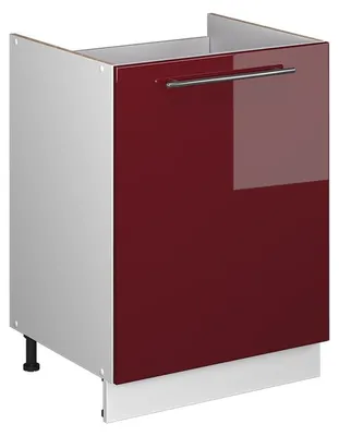 Produktbild von Spülenunterschrank Vicco Fame-Line Bordeaux Hochglanz/Weiß 60 cm, Model 62187
