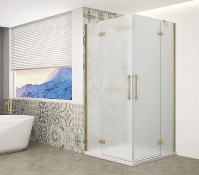 Obrázek produktu pro Gelco TRINITY GOLD MATT obdélníkový sprchový kout 1200x1000mm, rohový vstup, matné sklo - GT2210-12M-G