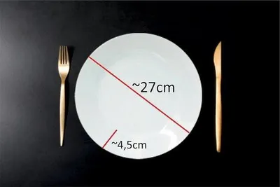 Productafbeelding van Set van 6 Platte Dinerborden Ø 27 cm Wit Porselein