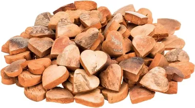 Produktbild von Kokos Herz in Natur, verpackt mit 100 Stück im Beutel, Größe ca. 5 cm