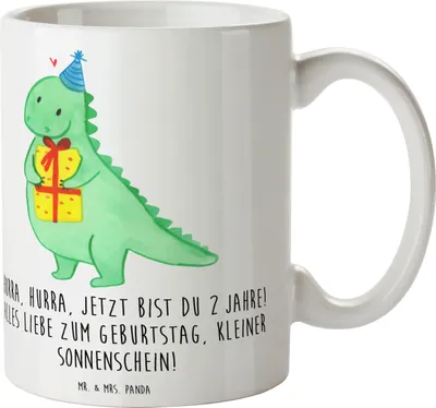 Produktbild von Mr. & Mrs. Panda Pott 2. Geburtstag - Weiß - Geschenk, Kaffeetasse, Tasse, Kindergeburtstag, Hurra, Teepott, fröhlich, Geburtstagsgeschenk, Happy Birthday, Meilenstein