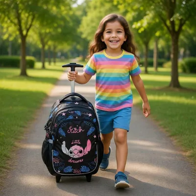 Image de DISNEY LILO ET STITCH Cartable à roulettes Cartable à roulettes TROLLEY POUR FILLES