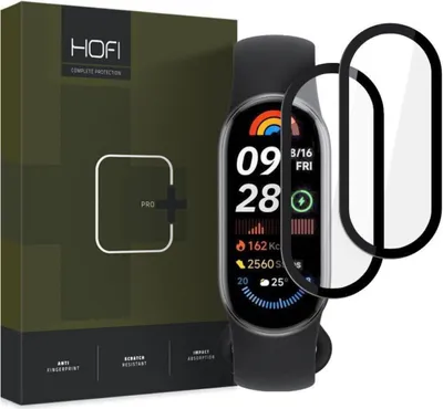 Zdjęcie produktu dla Szkło hybrydowe XIAOMI SMART BAND 9/9 NFC Hofi Hybrid Pro+ 2-pack czarny