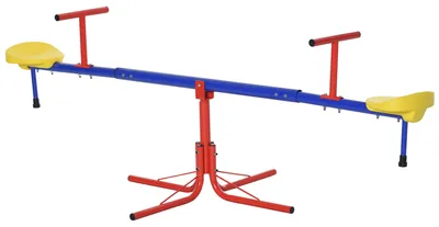Produktbild von Outsunny Kinder Gartenwippe 360° drehbare Wippe Karussellwippe Metall Mehrfarbig