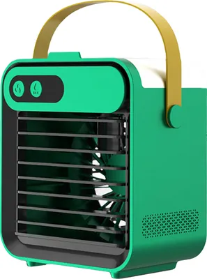 Produktbild von Klimaanlagenluefter mit Telefonhalter, Spiegelkuehlung, Luftkuehler, Luftbefeuchter, 180 ml, Raumkuehler, 3 Geschwindigkeiten, USB-Luftkuehler, praktischer Griff fuer das Heimbuero