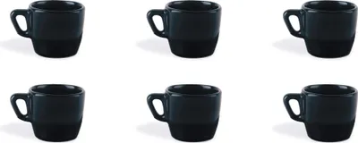 Produktbild von Excelsa set von 6 espressotassen Eclipse porzellan 7 cl schwarz