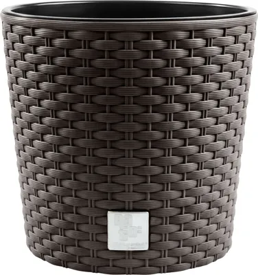 Produktbild von Doniczka z wkładką o wyglądzie rattanu sadzarka sadzarka sadzarka 5L umbra
