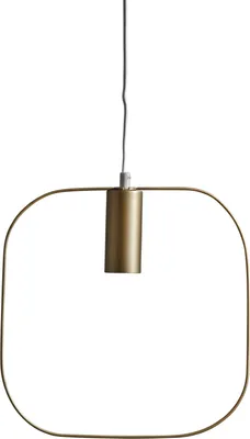 Image de Suspension « Shape », E27, dorée, câble blanc
