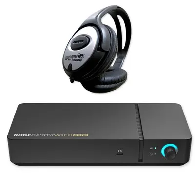 Produktbild von Rode Rodecaster Video Core Produktions-Konsole mit Kopfhörer
