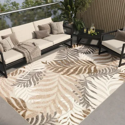 Produktbild von Tapiso Teppich PATIO Outdoor – Balkon und Terrassen Teppich, wetterfest & pflegeleicht 240 x 300 cm
