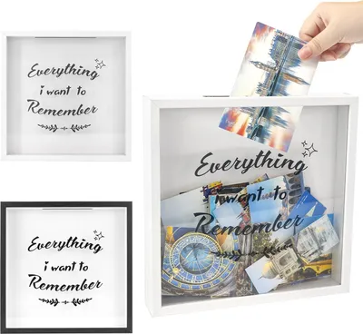 Imagen del producto de Caja de almacenamiento para recuerdos, de 29 x 29 x 4,5 cm, ideal para fotos y objetos conmemorativos