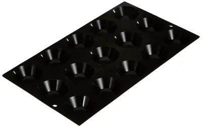Silikon-Backform, schwarz, 27,9 x 20,1 x 10,9 cm, 15 Tassen