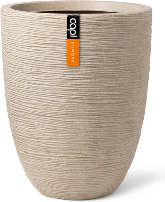 Image de Capi Vase Déchets Rib Elegant Low 46x58 cm Terrazzo Beige