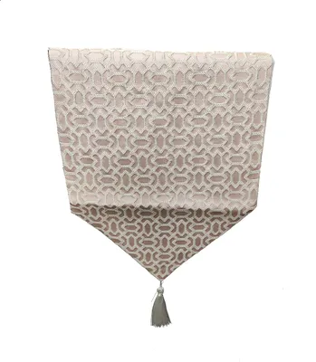 Produktbild von DONREGALOWEB Tischläufer, Bestickt, 180 x 33 cm, Rosa und Weiß