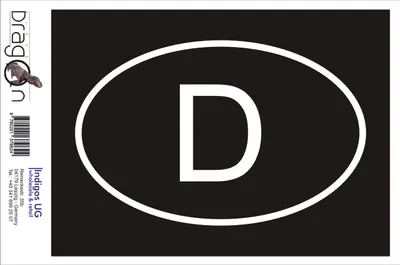Produktbild von Aufkleber / Autoaufkleber - JDM / Die cut / Auto / OEM - Deutschland D - 110x70 mm weiß - Heckscheibe / Heckscheibenaufkleber