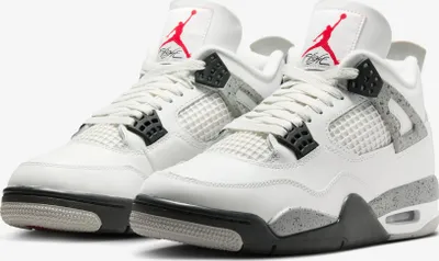 Produktbild von Nike Air Jordan 4 Retro "White Cement" Weiß/Grau, Größe: 36
