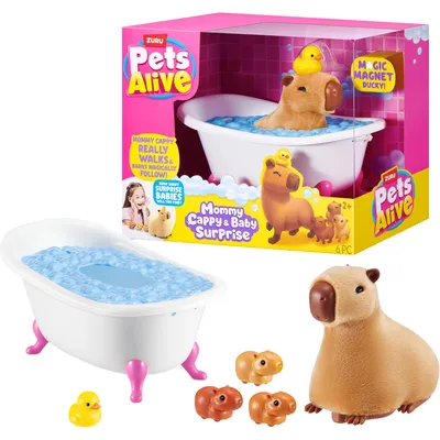 Produktbild von Pets Alive Mommy Capybara and Baby Surprise, Spielzeug-Capybara, 3 Jahr(e), Interaktiv, Mit Ton