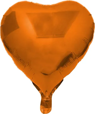 Produktbild von Folienballon Herz, orange / bronze, ca. 45 cm