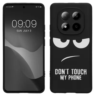 Produktbild von kwmobile Handyhülle für Xiaomi Redmi Note 15 4G / 5G / Poco M8 5G Hülle - flexible TPU Silikon Schutzhülle, Soft Cover Backcover in Don't touch my