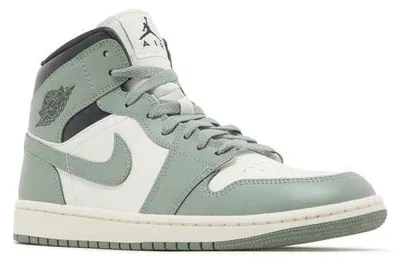 Produktbild von Nike Air Jordan 1 Mid Jade Smoke Green Beige Sail Sneaker - EU: 44.5