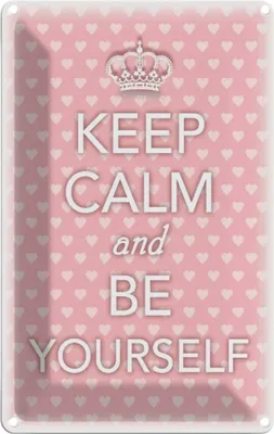 Produktbild von vianmo Blechschild 18x12 cm Keep Calm and be yourself Yoga