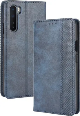 Produktbild von OnePlus Nord Hülle - Coverup Vintage Style Klapphülle - Blau