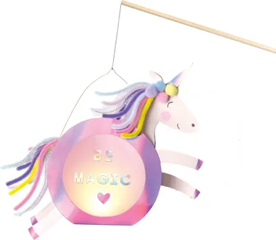 Produktbild von folia Laternen-Bastelset SWEET RAINBOW, irisierend-pink