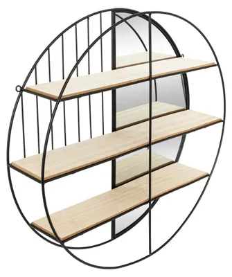 Produktbild von Rundes Wandregal mit Spiegel ZINA, Ø 56 cm