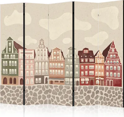 Zdjęcie produktu dla Parawan akustyczny Dla dzieci 225x172 cm 5-częściowy wielokolorowy