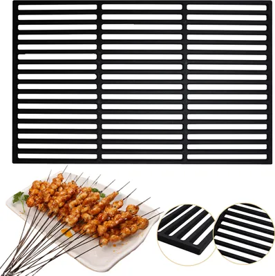 Zdjęcie produktu dla Jiubiaz ruszt grillowy palenisko 54x34cm żeliwny ruszt grillowy BBQ emaliowany żeliwny profesjonalny ruszt grillowy
