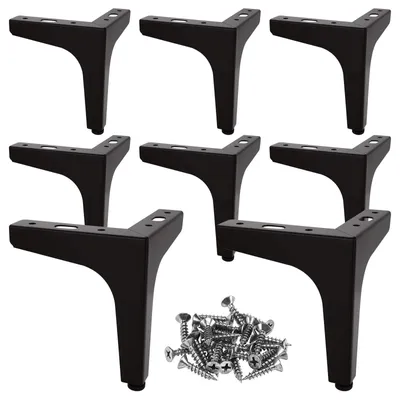 Produktbild von Ein Set aus 8 schwarzen Möbelbeinen, 13 cm hoch, belastbar bis 800 kg