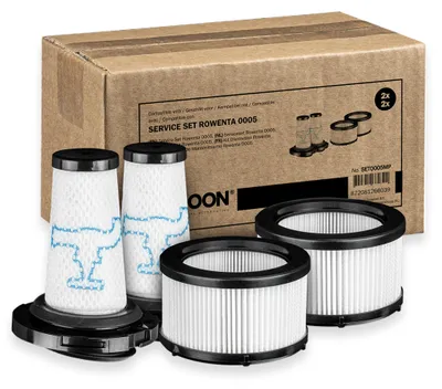 Produktbild von SQOON Filtersatz geeignet für X-Force Flex 9.60 Serie,Entspricht den Modellen ZR009010 & ZR009012,2 Vorfilter + 2 Motorfilter für X-FORCE FLEX 9.60,Ersetzt Vor- und Nachmotorfilter