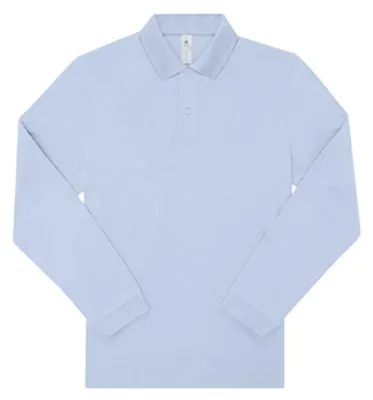 Image de B&C - Polo « My Polo 180 » pour hommes/femmes, manches longues, LT2761 (L) (bleu rouge)