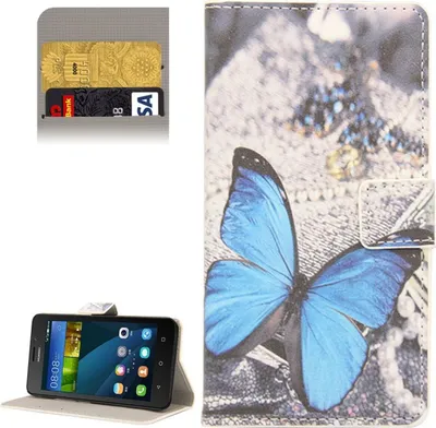 Produktbild von Handyhülle Tasche für Case Handy Huawei Y635 Blauer Schmetterling